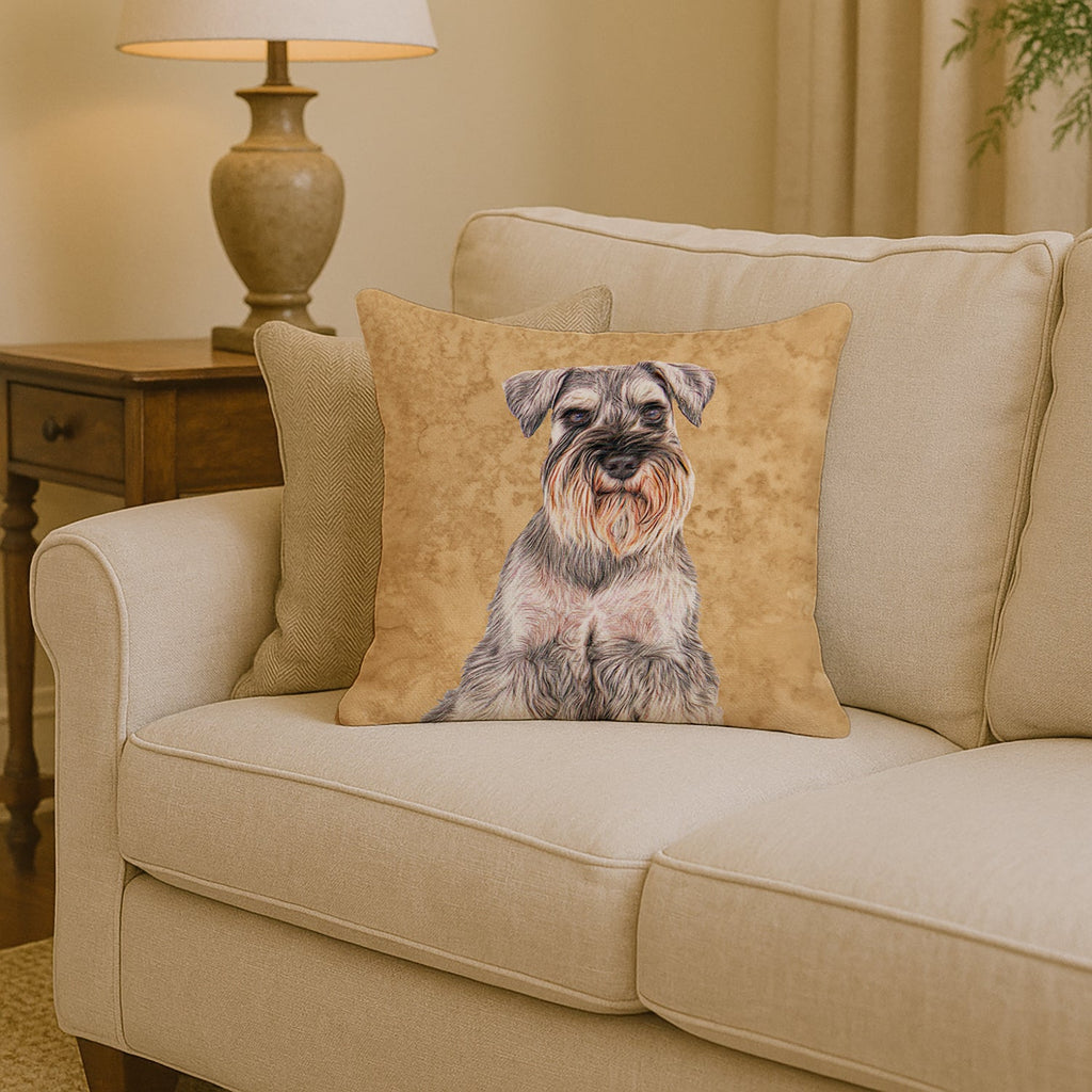 German Shepherd Decorative Throw Pillow 14x14 Indoor Outdoor Accent Cushion, Fabric Cover with Insert for Sofa, Bed, Porch & Living Room