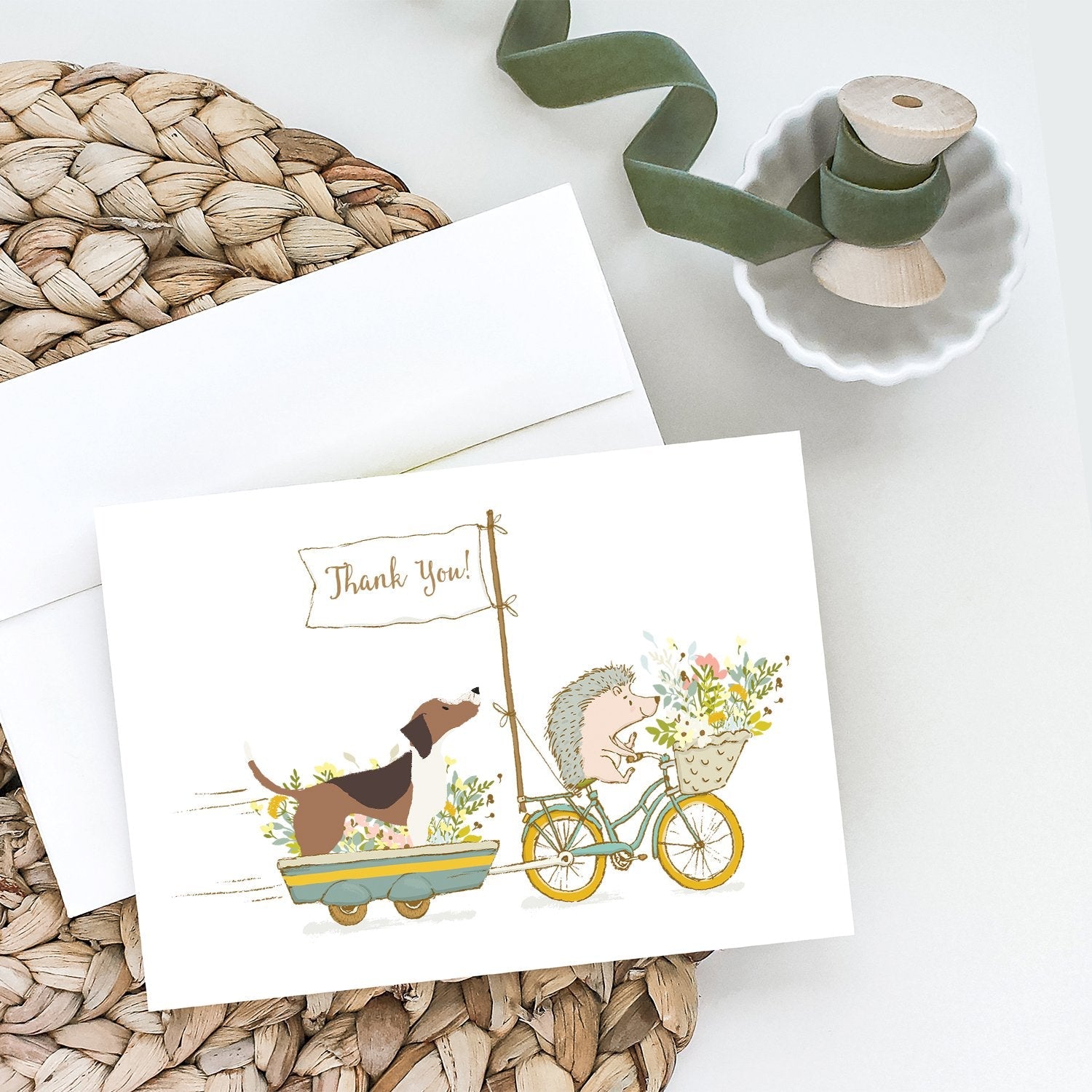 Beagle Greeting Cards Pack of 8 Blank Cards with Envelopes Whimsical A7 Size 5x7