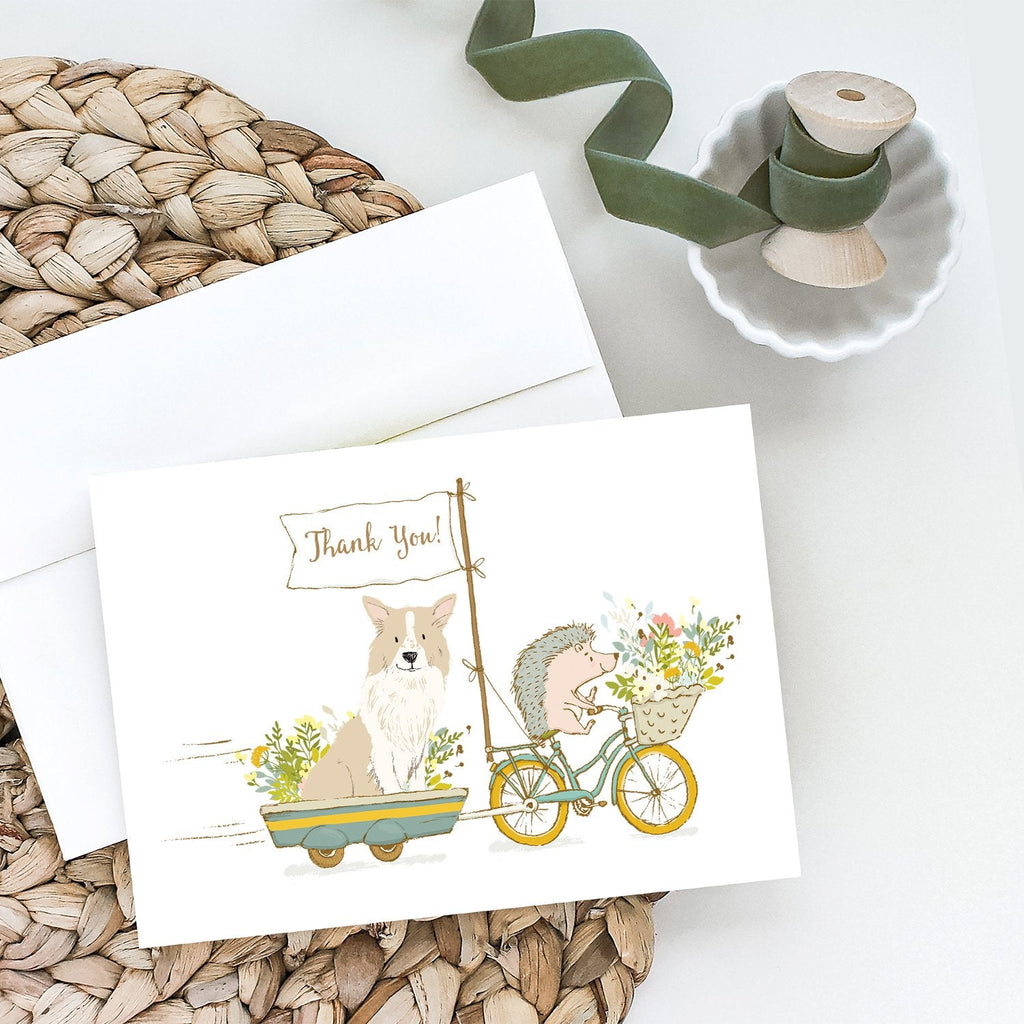 Border Collie Honey and Cream Greeting Cards Pack of 8 Blank Cards with Envelopes Whimsical A7 Size 5x7