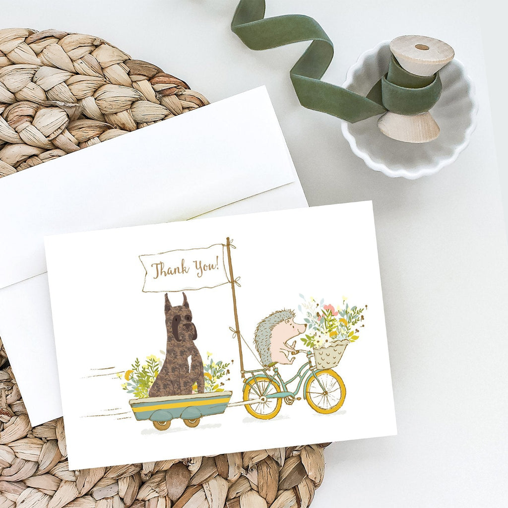 Boxer Brindle Cropped Ears Greeting Cards Pack of 8 Blank Cards with Envelopes Whimsical A7 Size 5x7