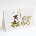 Boxer Brindle White Natural Ears Greeting Cards Pack of 8 Blank Cards with Envelopes Whimsical A7 Size 5x7