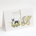 Bull Terrier Black and White Greeting Cards Pack of 8 Blank Cards with Envelopes Whimsical A7 Size 5x7