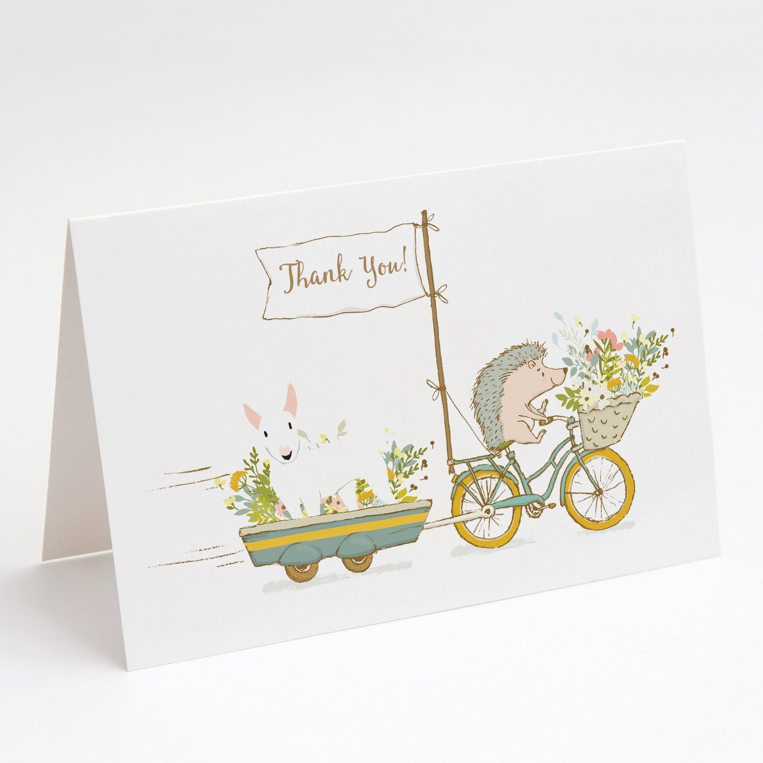Bull Terrier White Greeting Cards Pack of 8 Blank Cards with Envelopes Whimsical A7 Size 5x7