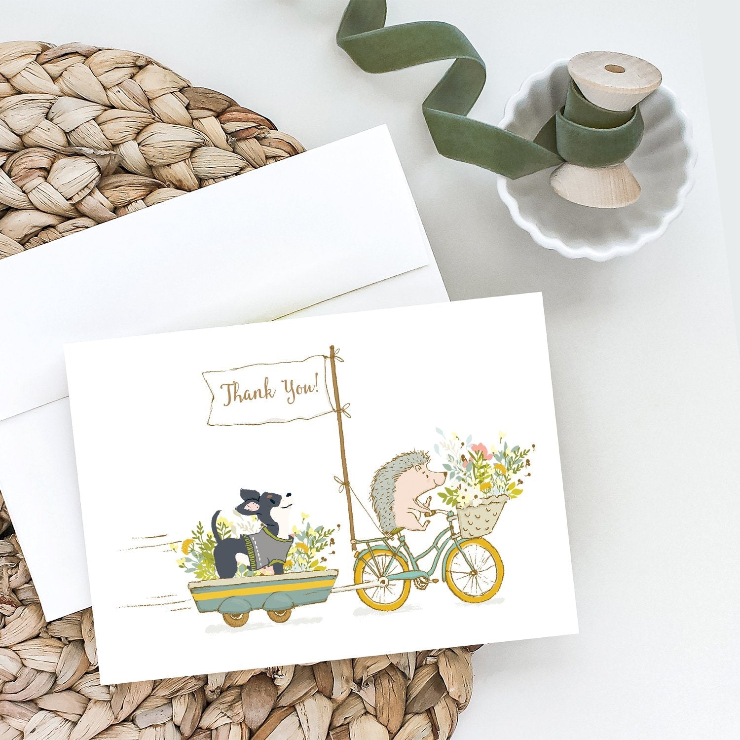 Chihuahua Black Jacket Greeting Cards Pack of 8 Blank Cards with Envelopes Whimsical A7 Size 5x7