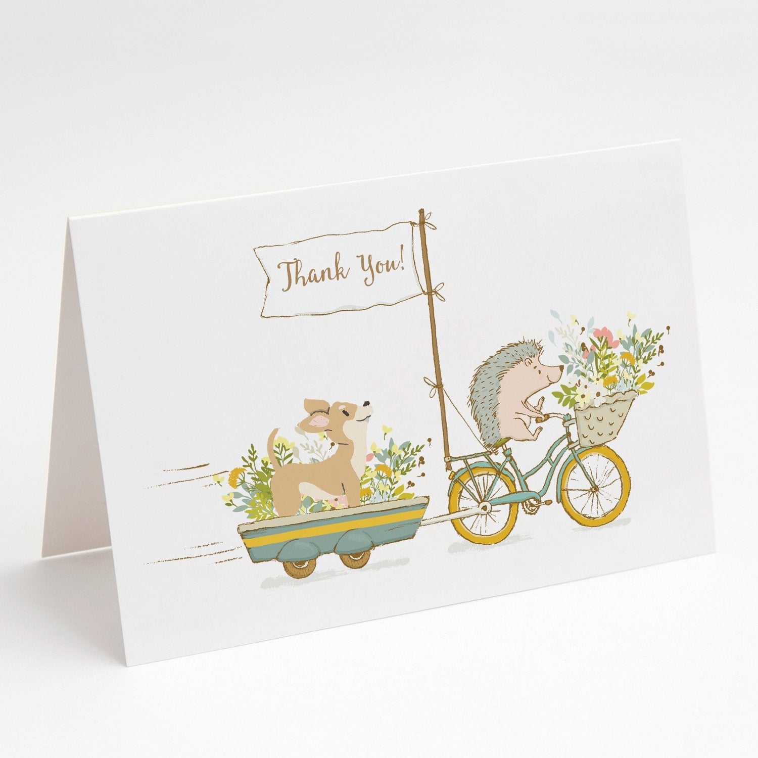 Chihuahua Brown Greeting Cards Pack of 8 Blank Cards with Envelopes Whimsical A7 Size 5x7