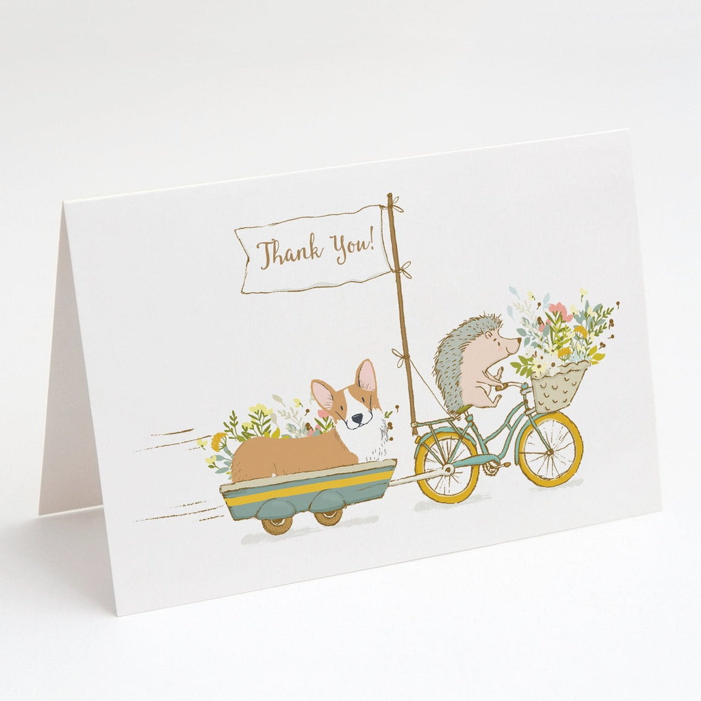Corgi Pembroke Greeting Cards Pack of 8 Blank Cards with Envelopes Whimsical A7 Size 5x7