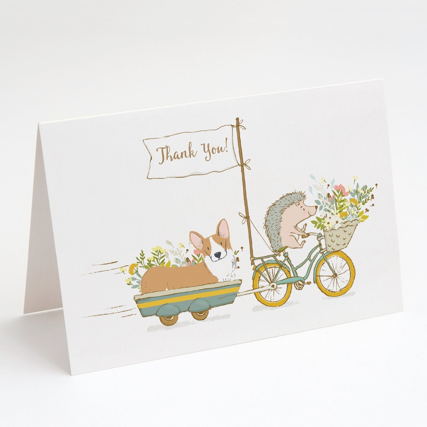 Corgi Pembroke Greeting Cards Pack of 8 Blank Cards with Envelopes Whimsical A7 Size 5x7