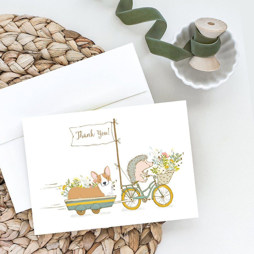 Corgi Pembroke Greeting Cards Pack of 8 Blank Cards with Envelopes Whimsical A7 Size 5x7