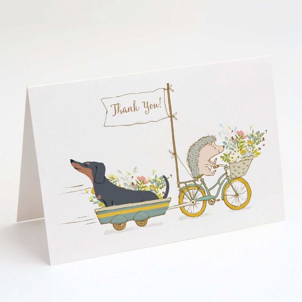 Dachshund Black and Tan Greeting Cards Pack of 8 Blank Cards with Envelopes Whimsical A7 Size 5x7