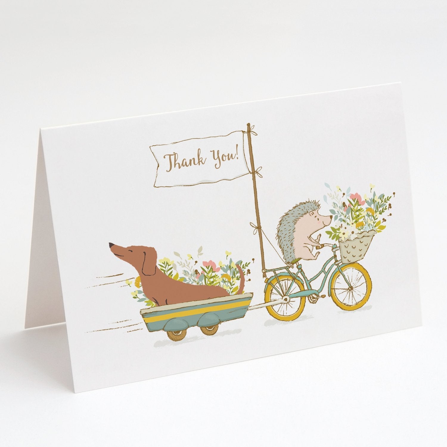 Dachshund Red Greeting Cards Pack of 8 Blank Cards with Envelopes Whimsical A7 Size 5x7