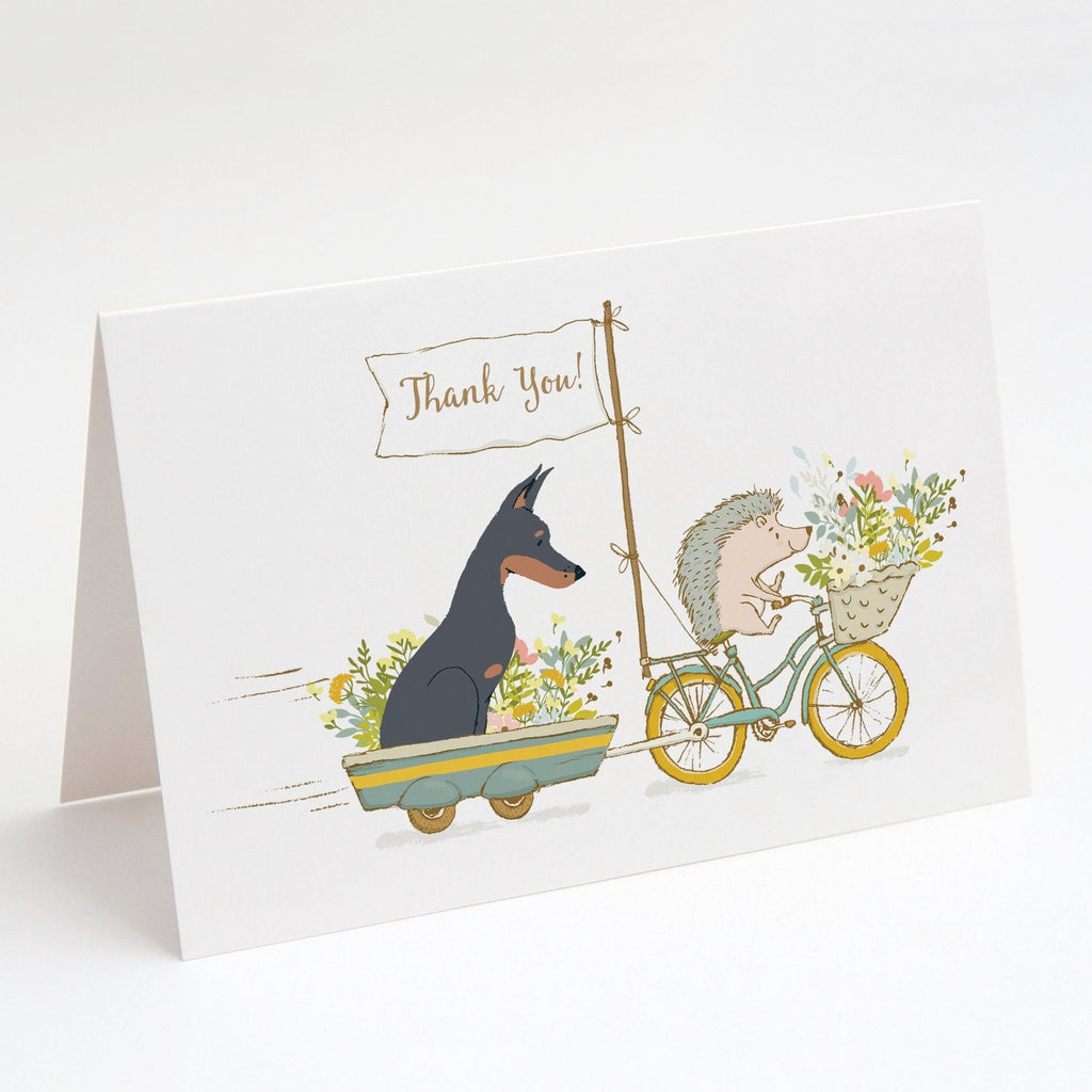 Doberman Pinscher Greeting Cards Pack of 8 Blank Cards with Envelopes Whimsical A7 Size 5x7