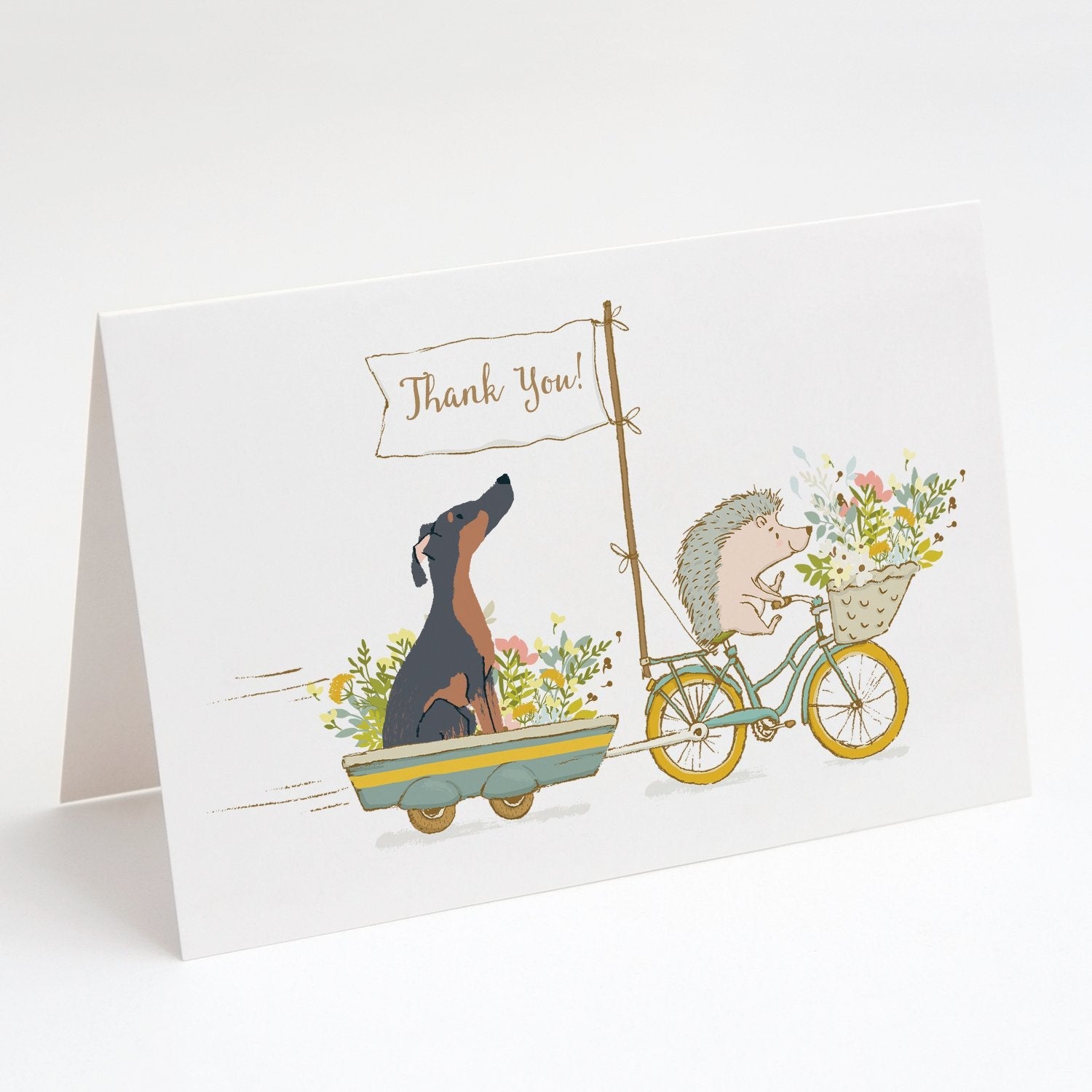 Doberman Pinscher Mix Greeting Cards Pack of 8 Blank Cards with Envelopes Whimsical A7 Size 5x7
