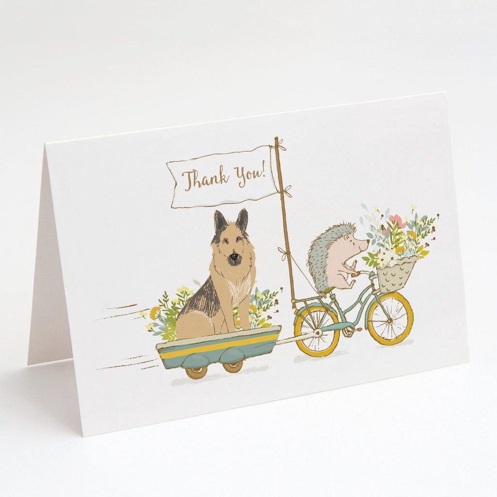 German Shepherd Greeting Cards Pack of 8 Blank Cards with Envelopes Whimsical A7 Size 5x7