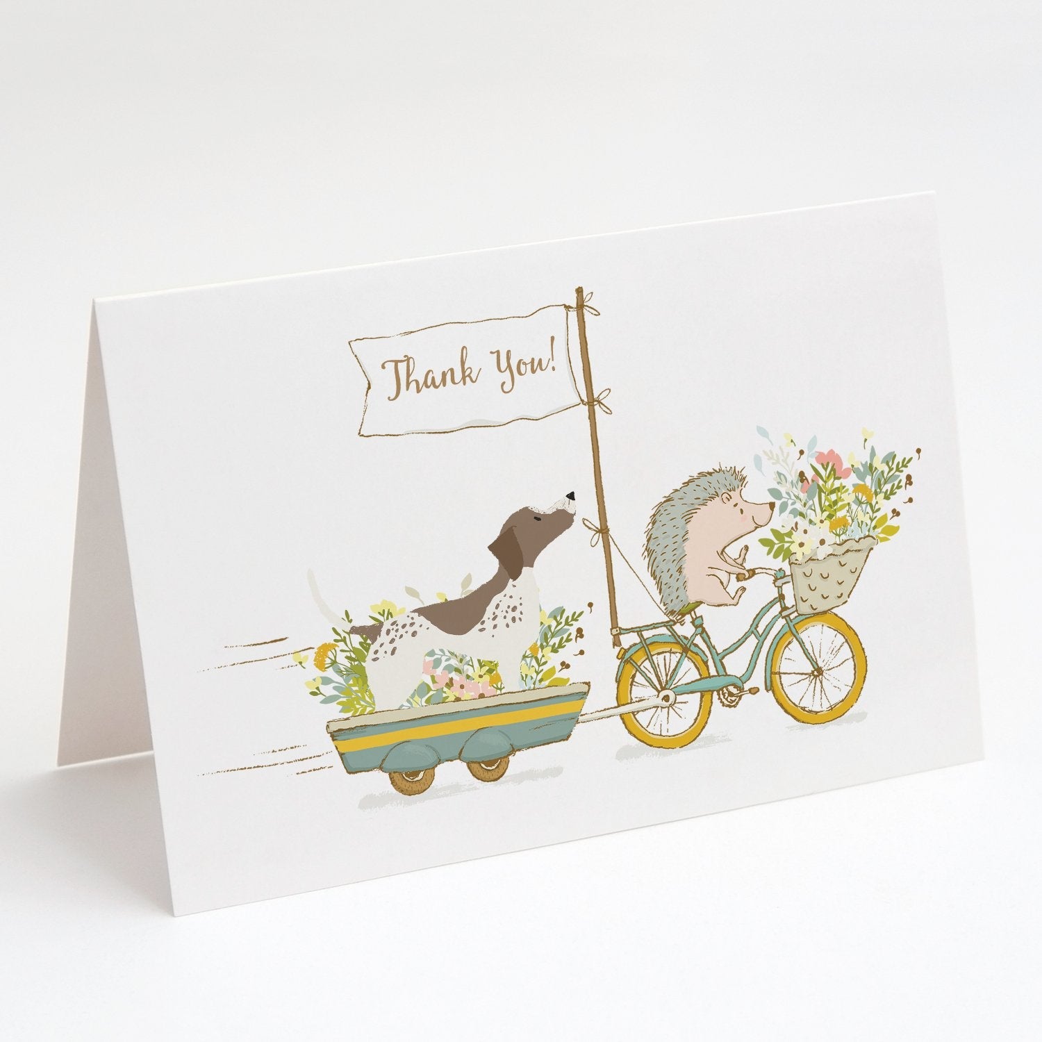 Gun Dog Greeting Cards Pack of 8 Blank Cards with Envelopes Whimsical A7 Size 5x7