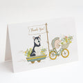 Siberian Husky Black Greeting Cards Pack of 8 Blank Cards with Envelopes Whimsical A7 Size 5x7
