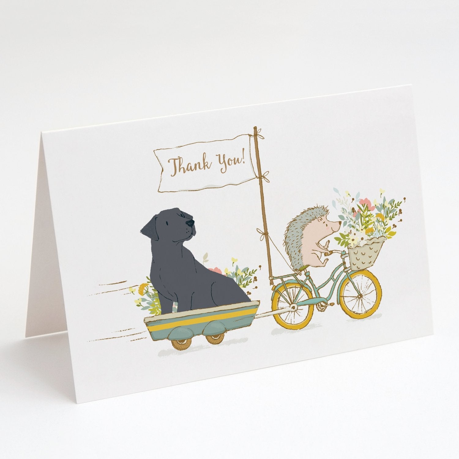Labrador Retriever Black Greeting Cards Pack of 8 Blank Cards with Envelopes Whimsical A7 Size 5x7
