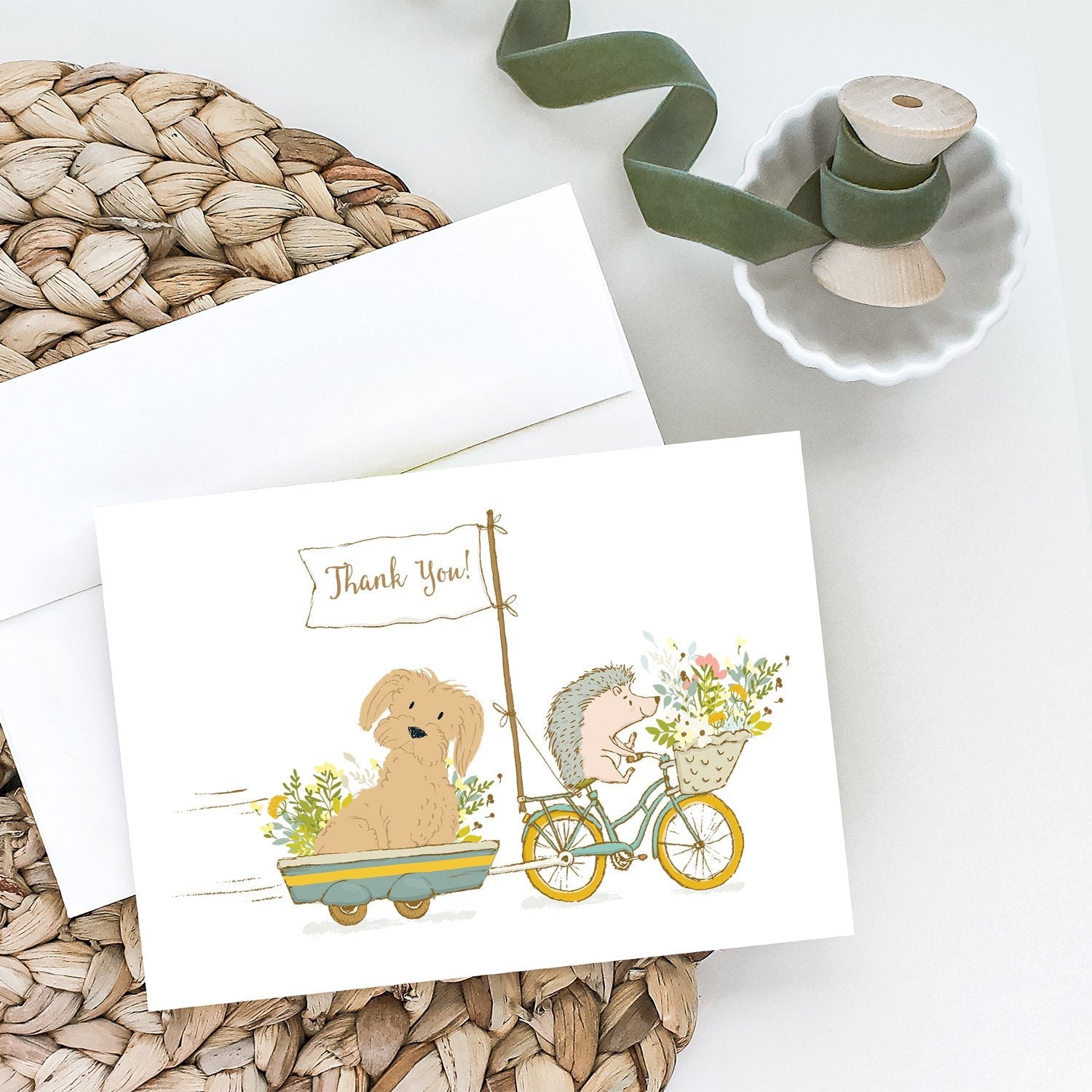 Maltese Brown Greeting Cards Pack of 8 Blank Cards with Envelopes Whimsical A7 Size 5x7