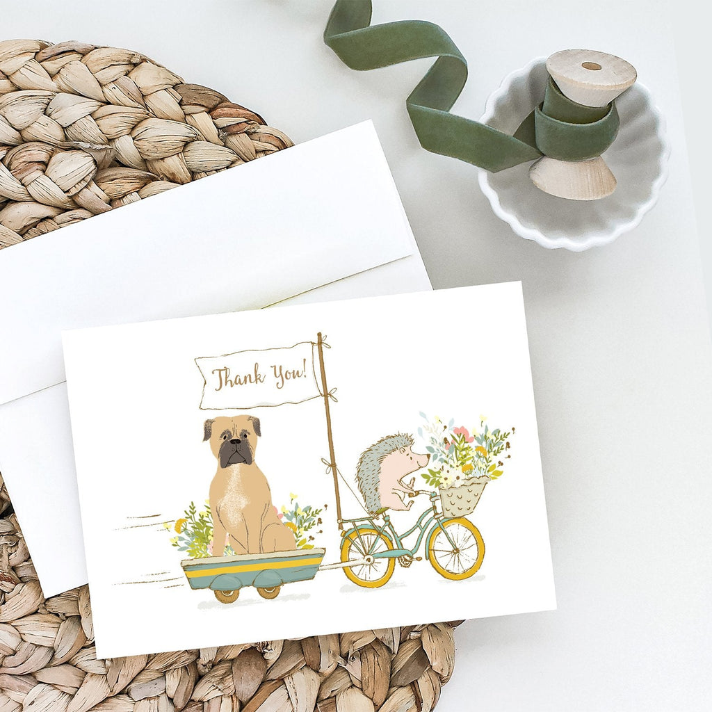 Mastiff Greeting Cards Pack of 8 Blank Cards with Envelopes Whimsical A7 Size 5x7
