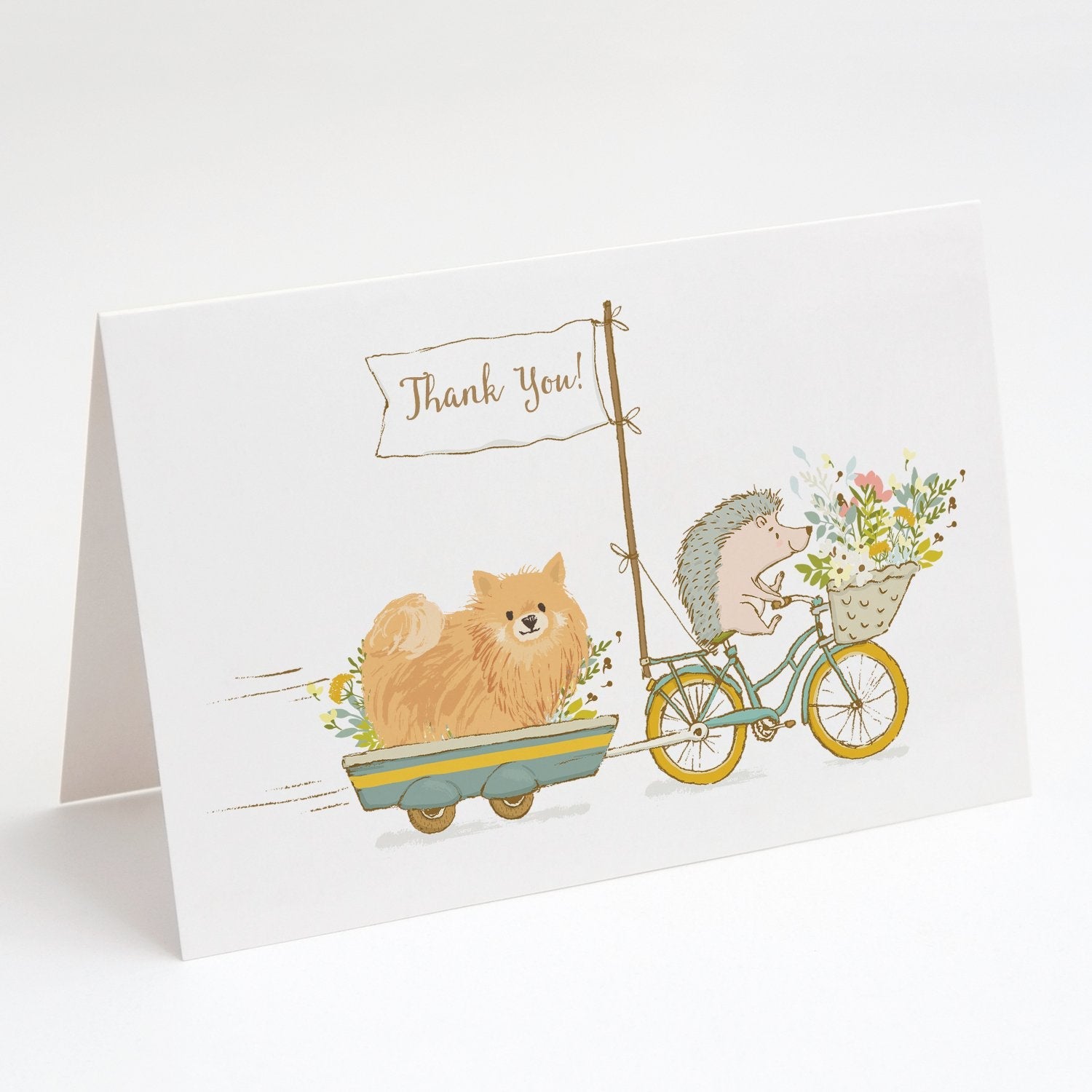 Pomeranian Greeting Cards Pack of 8 Blank Cards with Envelopes Whimsical A7 Size 5x7