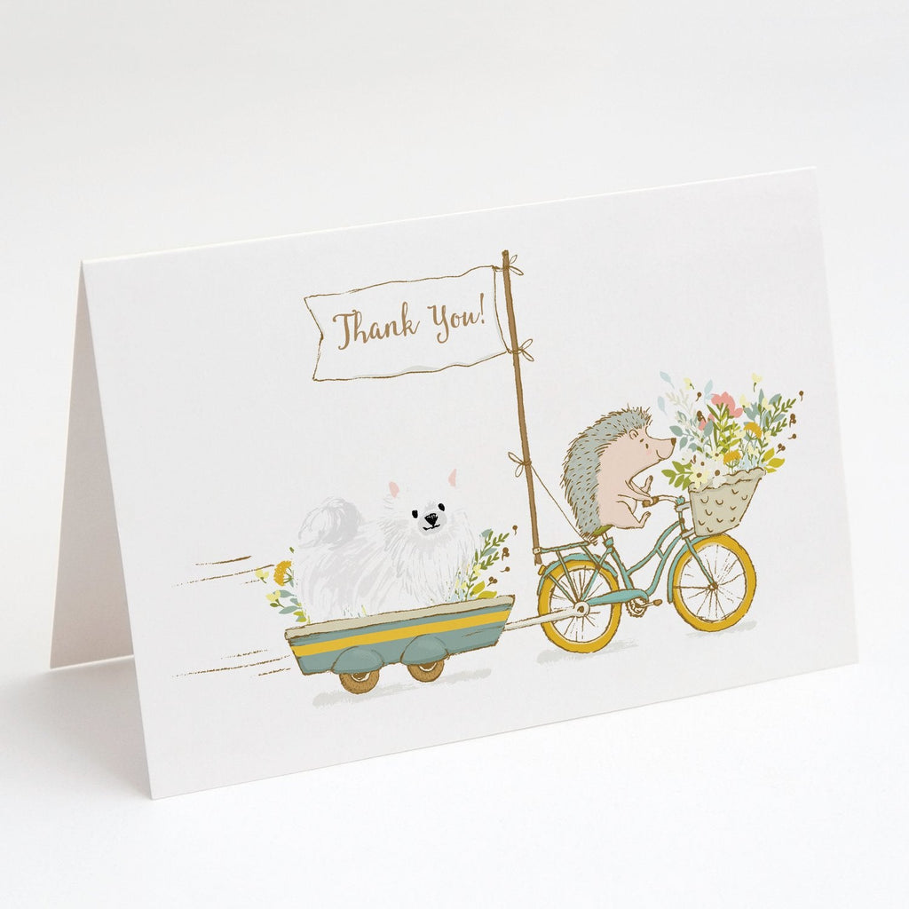 Pomeranian White Greeting Cards Pack of 8 Blank Cards with Envelopes Whimsical A7 Size 5x7