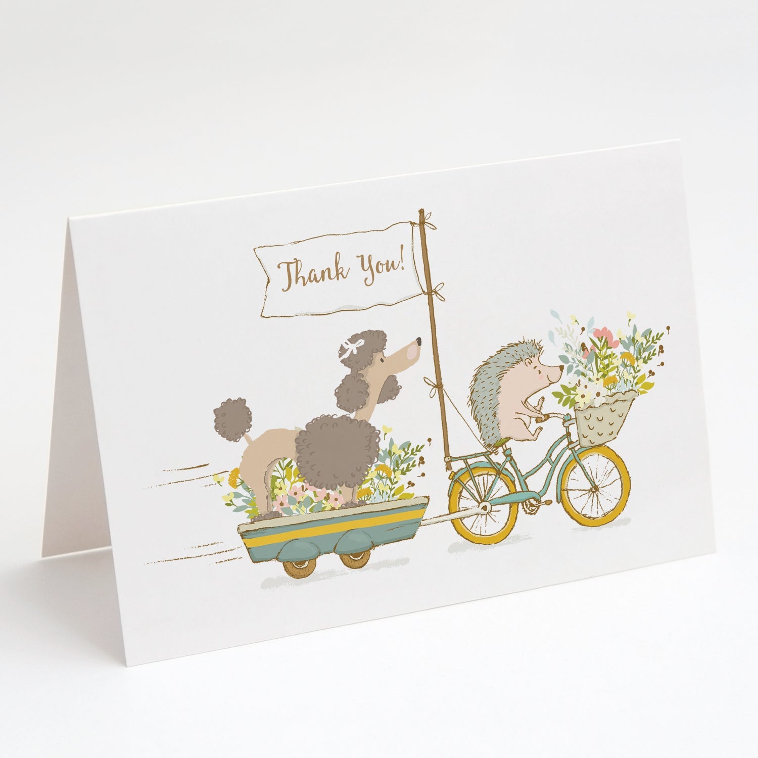 Poodle Brown Greeting Cards Pack of 8 Blank Cards with Envelopes Whimsical A7 Size 5x7