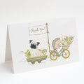Pug Fawn Greeting Cards Pack of 8 Blank Cards with Envelopes Whimsical A7 Size 5x7
