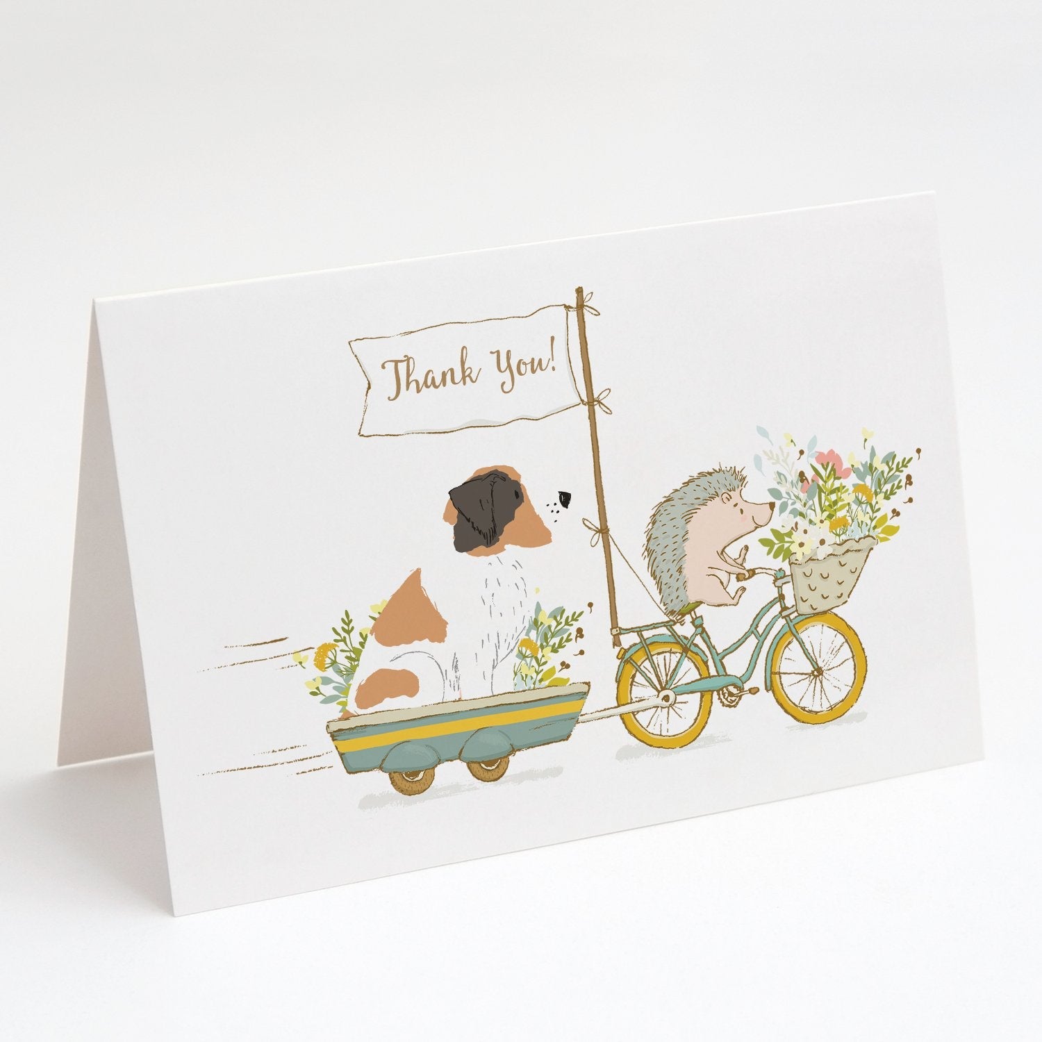 Saint Bernard Greeting Cards Pack of 8 Blank Cards with Envelopes Whimsical A7 Size 5x7