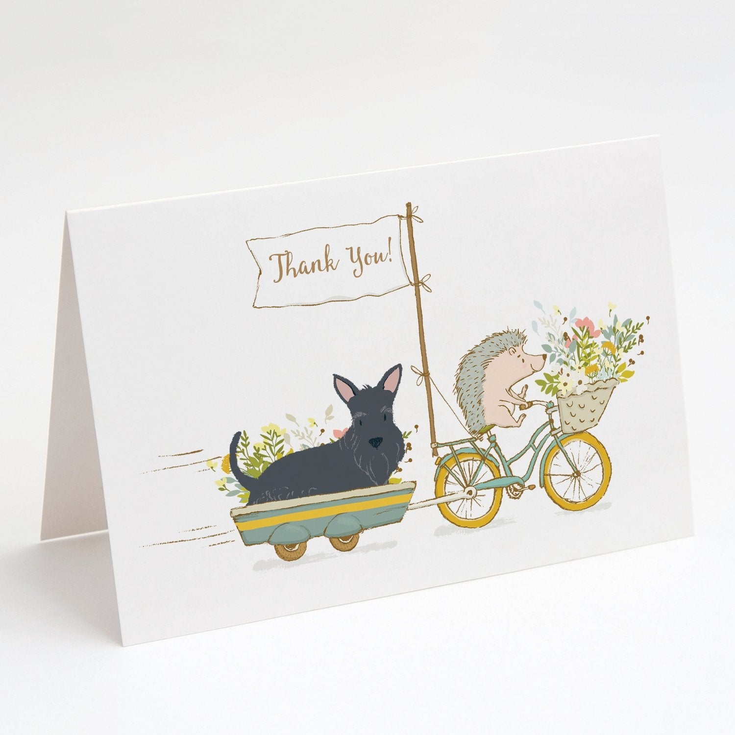 Scottish Terrier Greeting Cards Pack of 8 Blank Cards with Envelopes Whimsical A7 Size 5x7