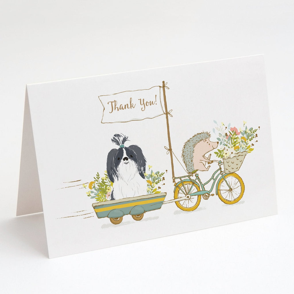 Shih Tzu Black and White Greeting Cards Pack of 8 Blank Cards with Envelopes Whimsical A7 Size 5x7