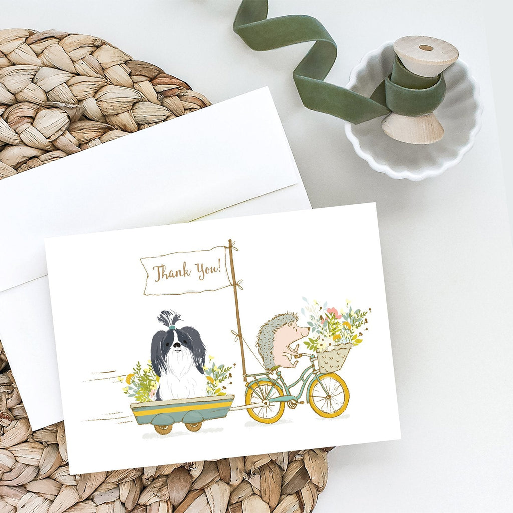 Shih Tzu Black and White Greeting Cards Pack of 8 Blank Cards with Envelopes Whimsical A7 Size 5x7