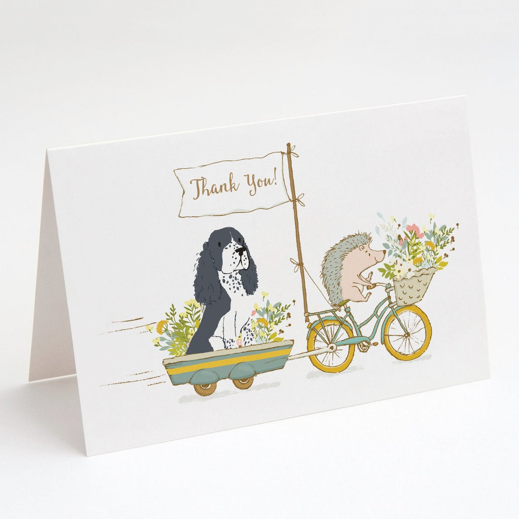 Springer Spaniel Black Greeting Cards Pack of 8 Blank Cards with Envelopes Whimsical A7 Size 5x7