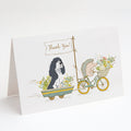 Springer Spaniel Black Greeting Cards Pack of 8 Blank Cards with Envelopes Whimsical A7 Size 5x7