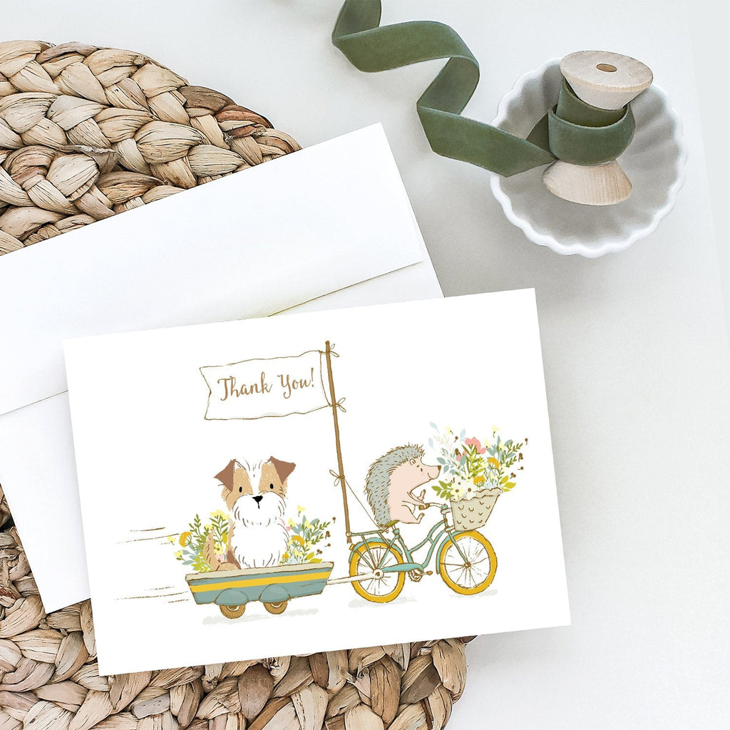 Terrier Brown and White Greeting Cards Pack of 8 Blank Cards with Envelopes Whimsical A7 Size 5x7