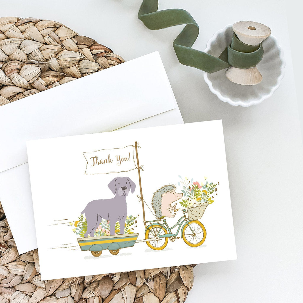 Weimaraner Greeting Cards Pack of 8 Blank Cards with Envelopes Whimsical A7 Size 5x7
