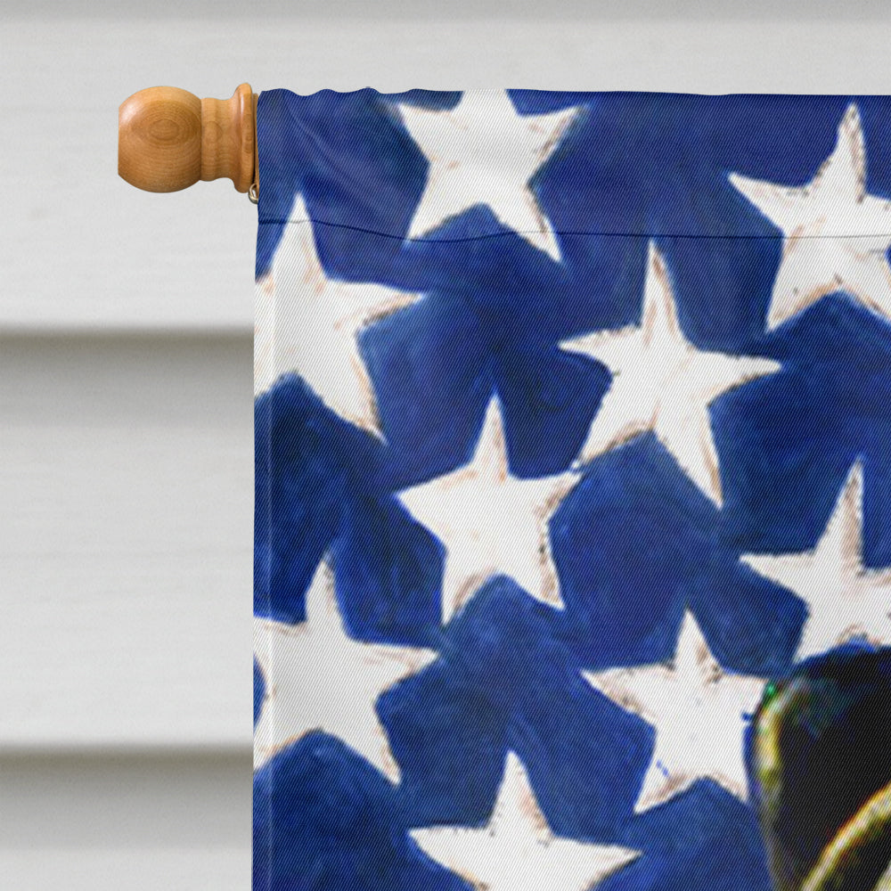 USA American Flag with Pug House Flag 28x40 Porch Sleeve Pole Decorative Outside Yard Banner Artwork Wall Hanging, Polyester