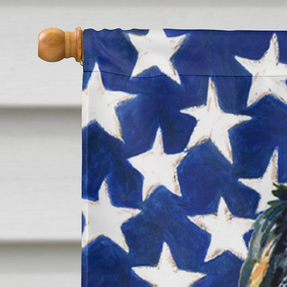 USA American Flag with Bernese Mountain Dog House Flag 28x40 Porch Sleeve Pole Decorative Outside Yard Banner Artwork Wall Hanging, Polyester