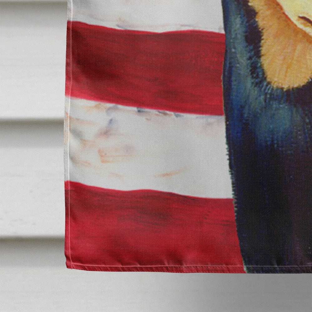 USA American Flag with Min Pin House Flag 28x40 Porch Sleeve Pole Decorative Outside Yard Banner Artwork Wall Hanging, Polyester