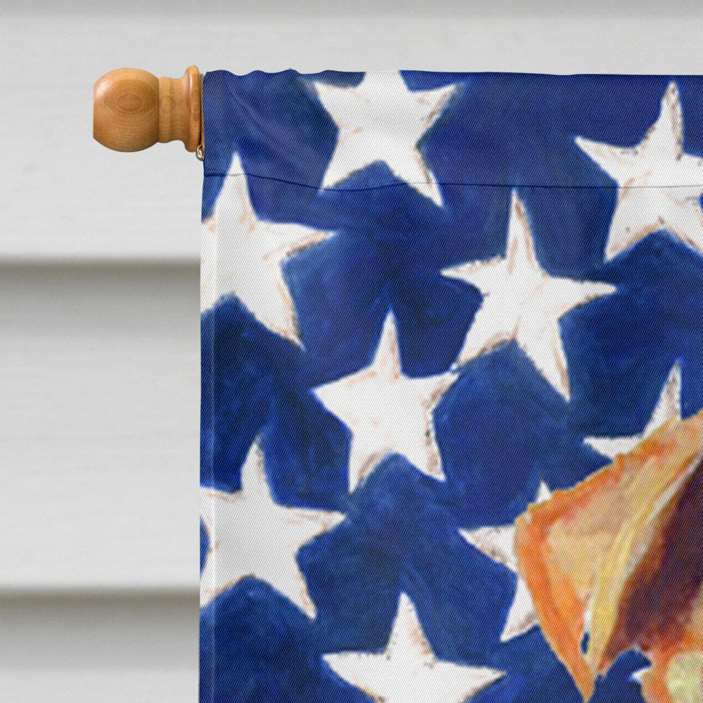 USA American Flag with Airedale House Flag 28x40 Porch Sleeve Pole Decorative Outside Yard Banner Artwork Wall Hanging, Polyester