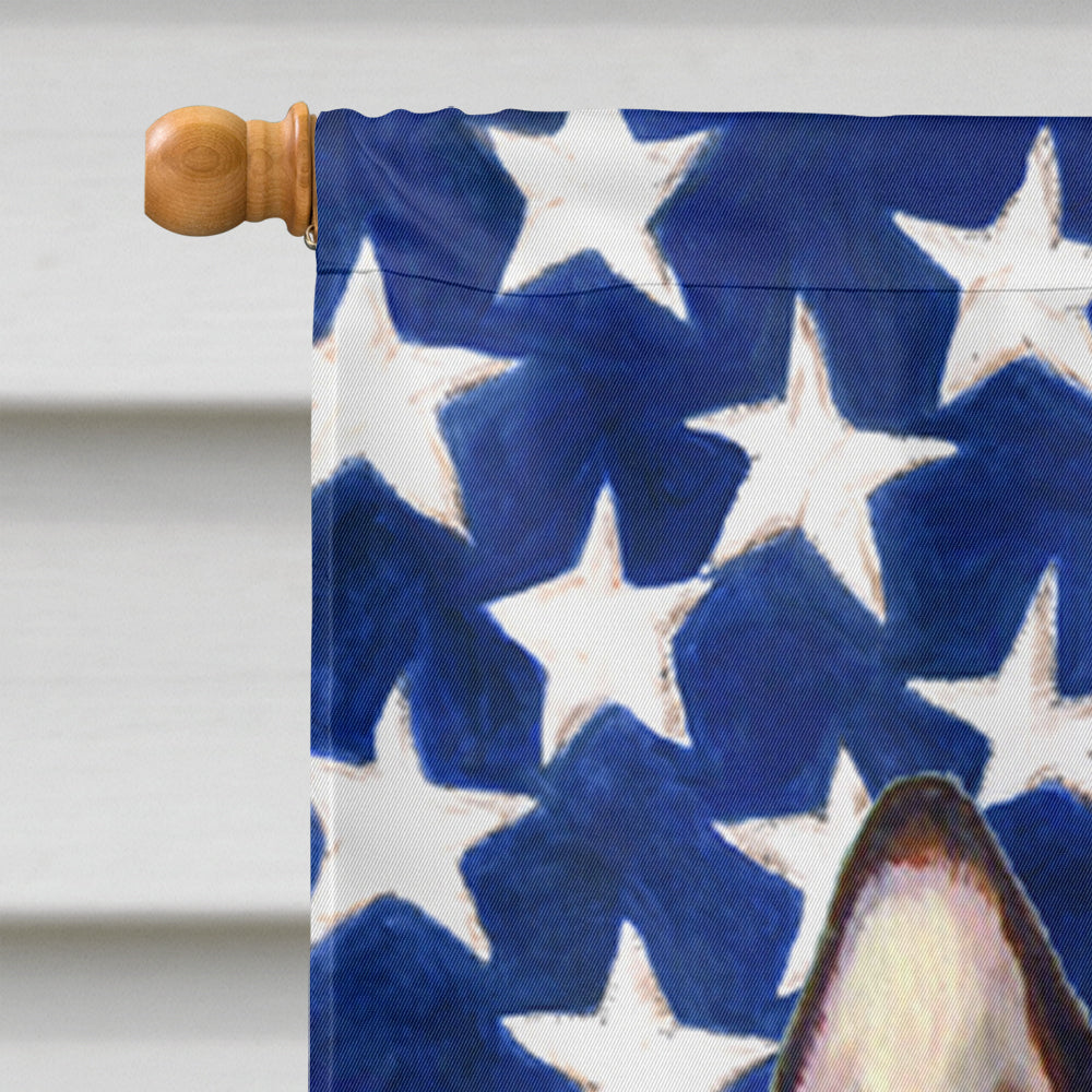 USA American Flag with French Bulldog House Flag 28x40 Porch Sleeve Pole Decorative Outside Yard Banner Artwork Wall Hanging, Polyester
