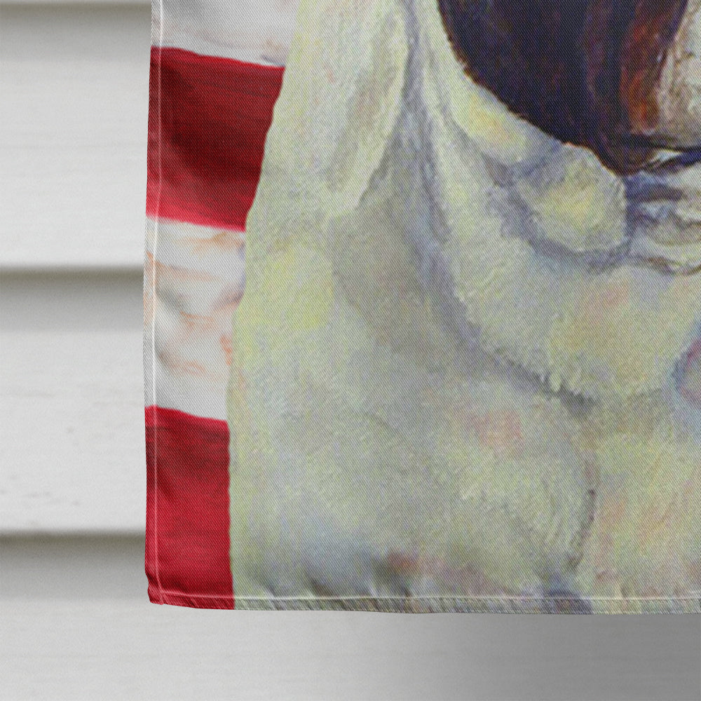 USA American Flag with French Bulldog House Flag 28x40 Porch Sleeve Pole Decorative Outside Yard Banner Artwork Wall Hanging, Polyester