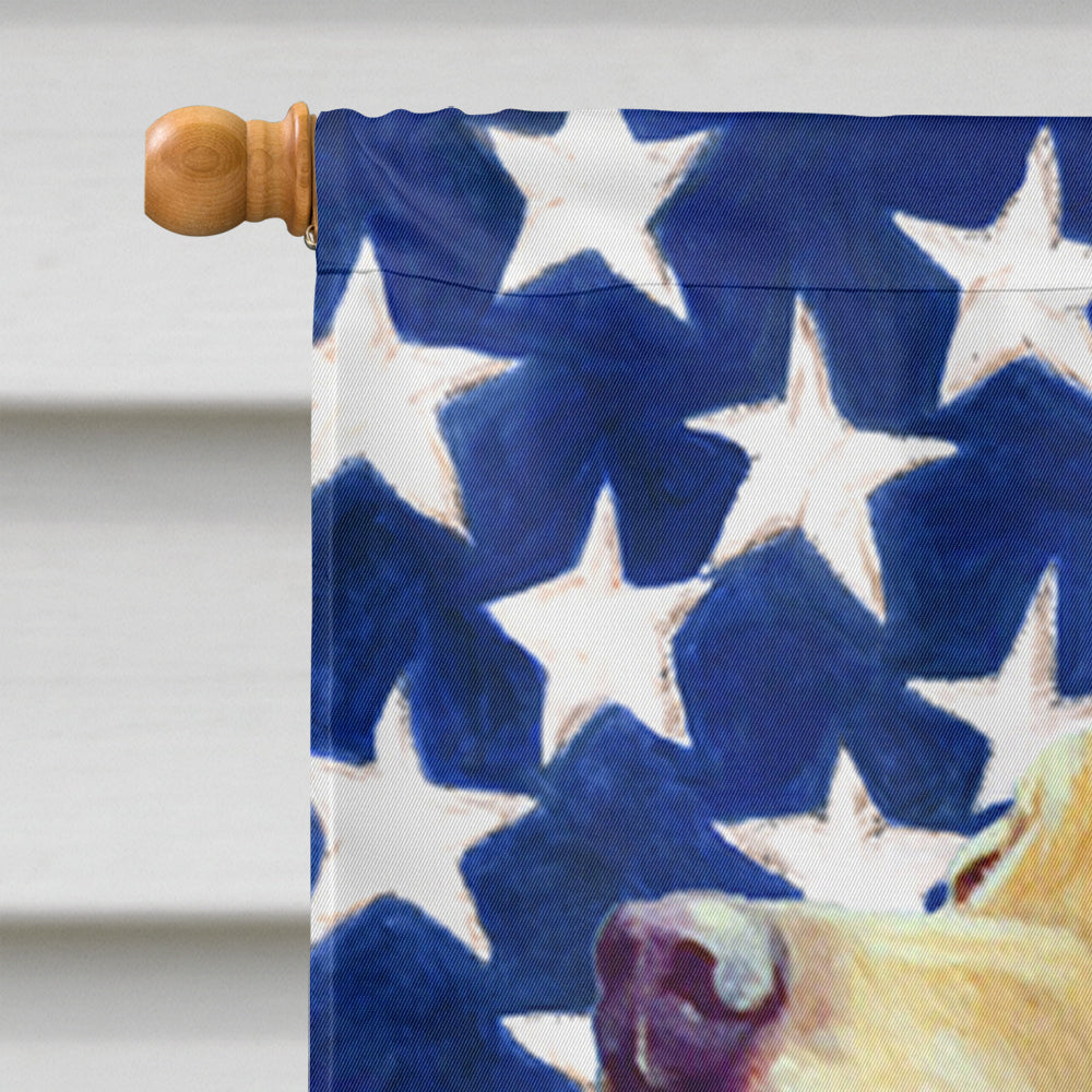 USA American Flag with Labrador House Flag 28x40 Porch Sleeve Pole Decorative Outside Yard Banner Artwork Wall Hanging, Polyester