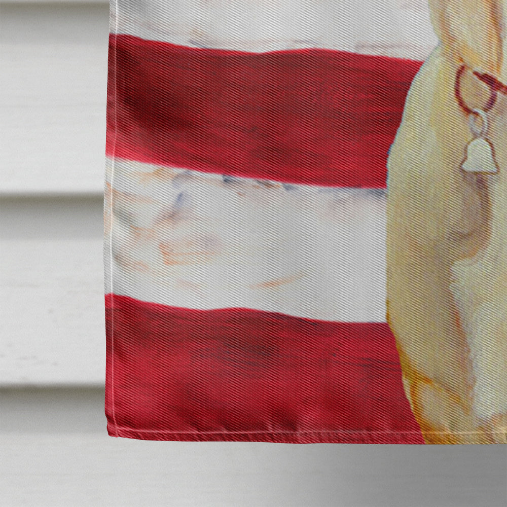 USA American Flag with Labrador House Flag 28x40 Porch Sleeve Pole Decorative Outside Yard Banner Artwork Wall Hanging, Polyester