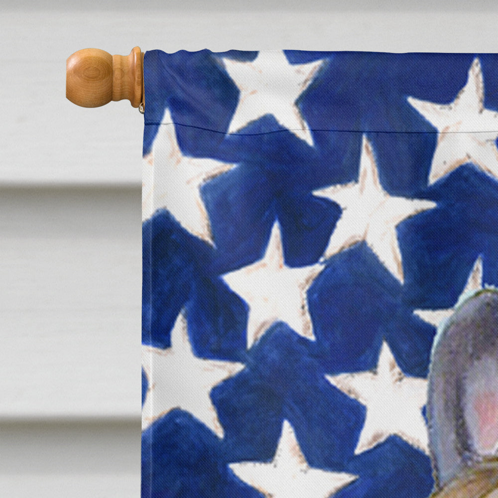 USA American Flag with French Bulldog House Flag 28x40 Porch Sleeve Pole Decorative Outside Yard Banner Artwork Wall Hanging, Polyester