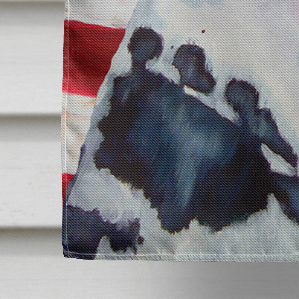 USA American Flag with Great Dane House Flag 28x40 Porch Sleeve Pole Decorative Outside Yard Banner Artwork Wall Hanging, Polyester