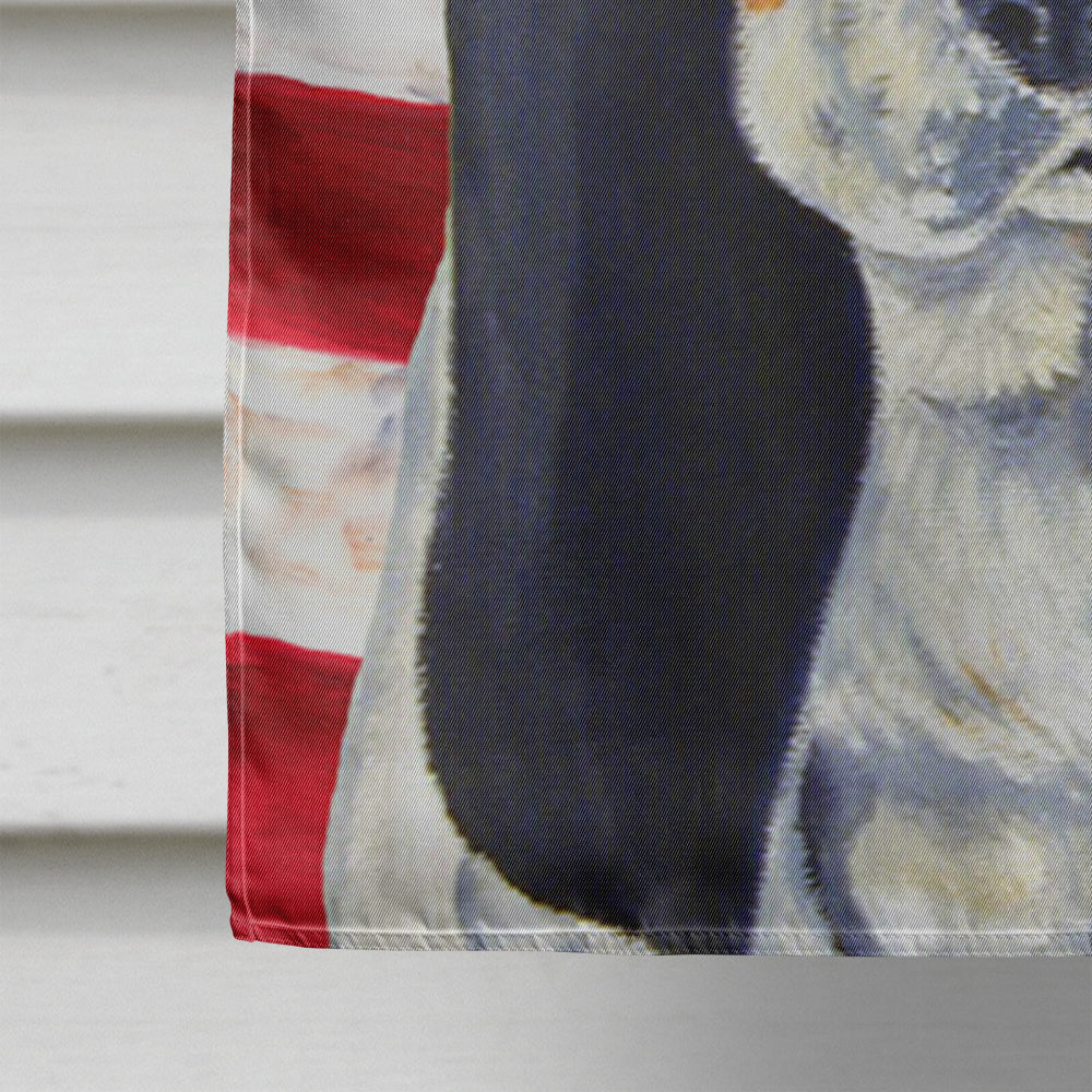 USA American Flag with Basset Hound House Flag 28x40 Porch Sleeve Pole Decorative Outside Yard Banner Artwork Wall Hanging, Polyester
