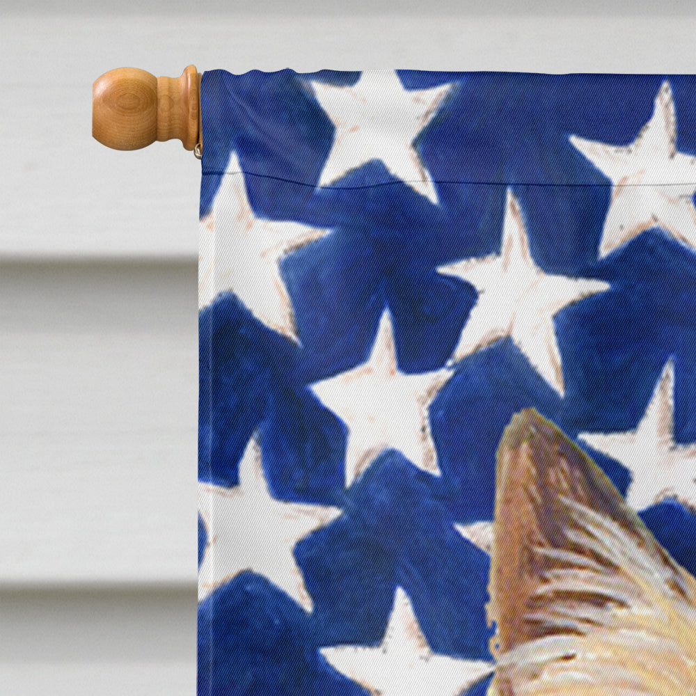 USA American Flag with Cairn Terrier House Flag 28x40 Porch Sleeve Pole Decorative Outside Yard Banner Artwork Wall Hanging, Polyester