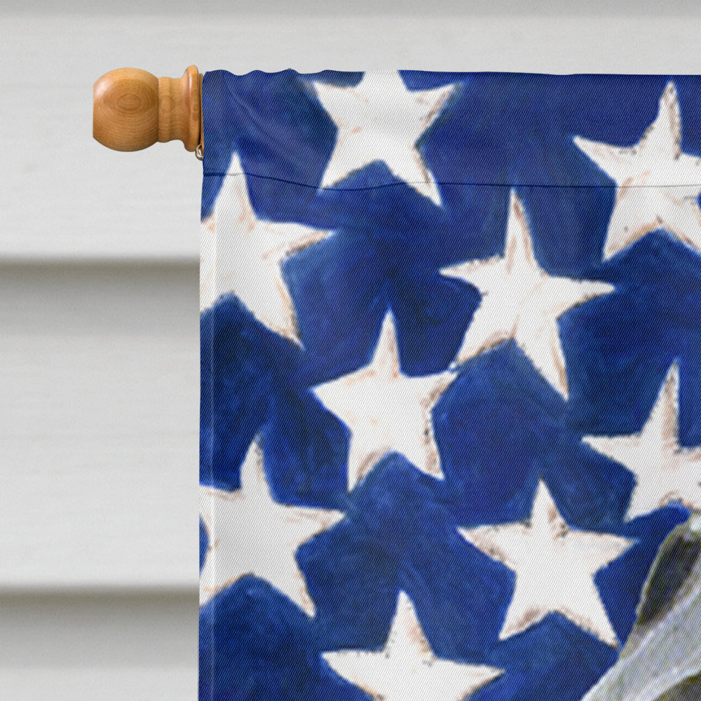USA American Flag with Flat Coated Retriever House Flag 28x40 Porch Sleeve Pole Decorative Outside Yard Banner Artwork Wall Hanging, Polyester