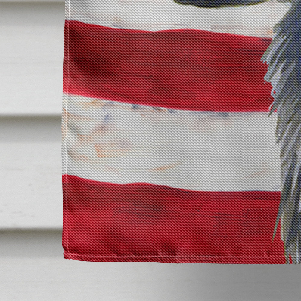 USA American Flag with Flat Coated Retriever House Flag 28x40 Porch Sleeve Pole Decorative Outside Yard Banner Artwork Wall Hanging, Polyester