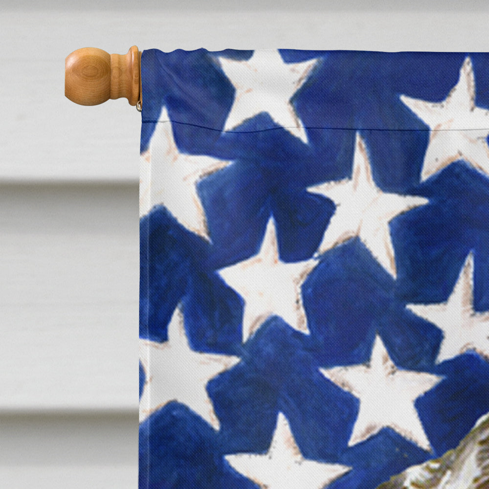 USA American Flag with English Setter House Flag 28x40 Porch Sleeve Pole Decorative Outside Yard Banner Artwork Wall Hanging, Polyester