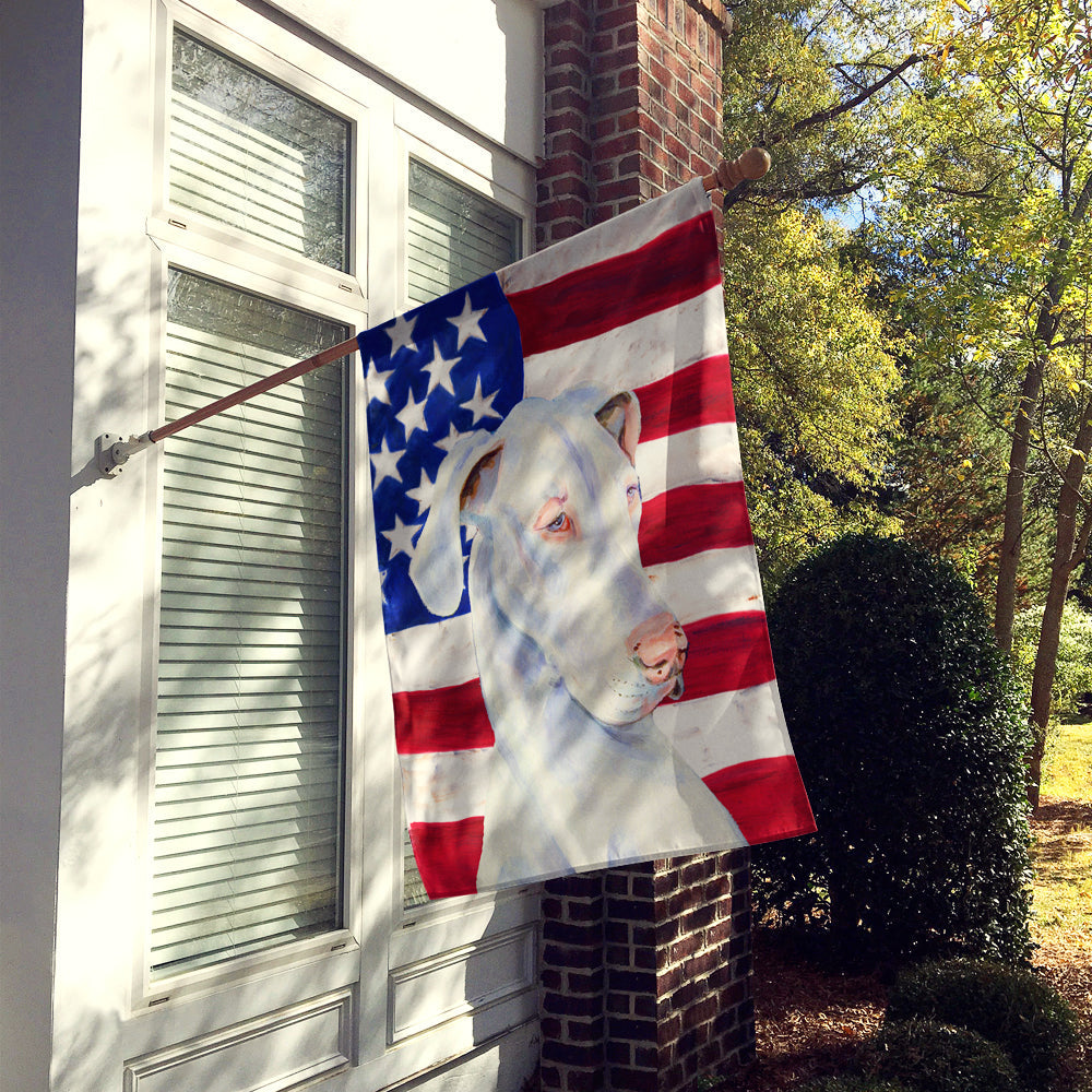 USA American Flag with Great Dane House Flag 28x40 Porch Sleeve Pole Decorative Outside Yard Banner Artwork Wall Hanging, Polyester